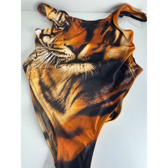 NWT Skims X Roberto Cavalli Scoop Neck One Piece In Tiger Face Print Size XL - Picture 12 of 16